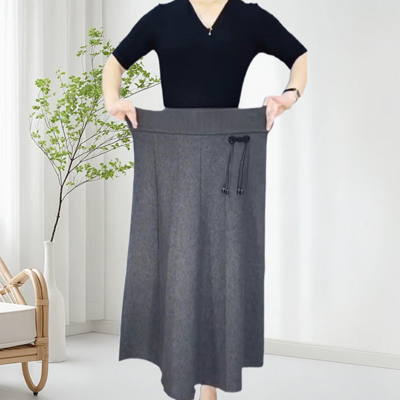 Naotstore - Women’s Elastic High Waisted Thick Long Skirt