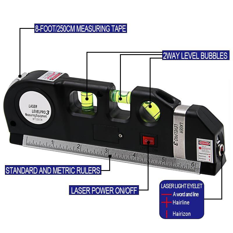 Naotstore - Laser Level Ruler Multi-functional Household Infrared Decoration