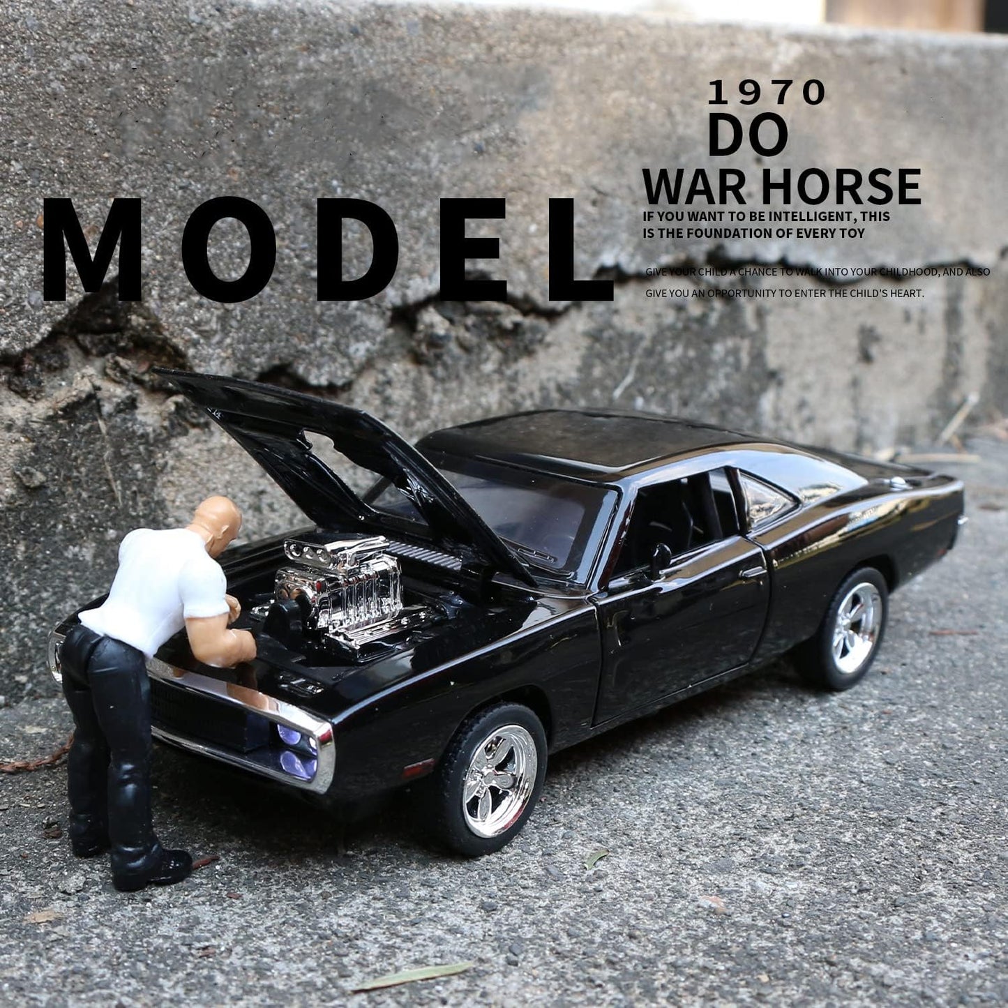 Naotstore - 1:24 Scale Die-Cast Vehicle - Dom's 1970 R/T Metal Model Car
