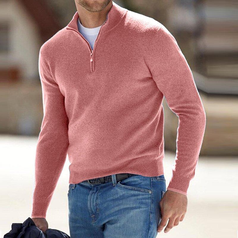 Naotstore - Men's Cashmere Zip Basic Sweater