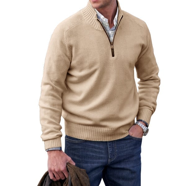 Naotstore - Men's Cashmere Zipper Basic Sweater