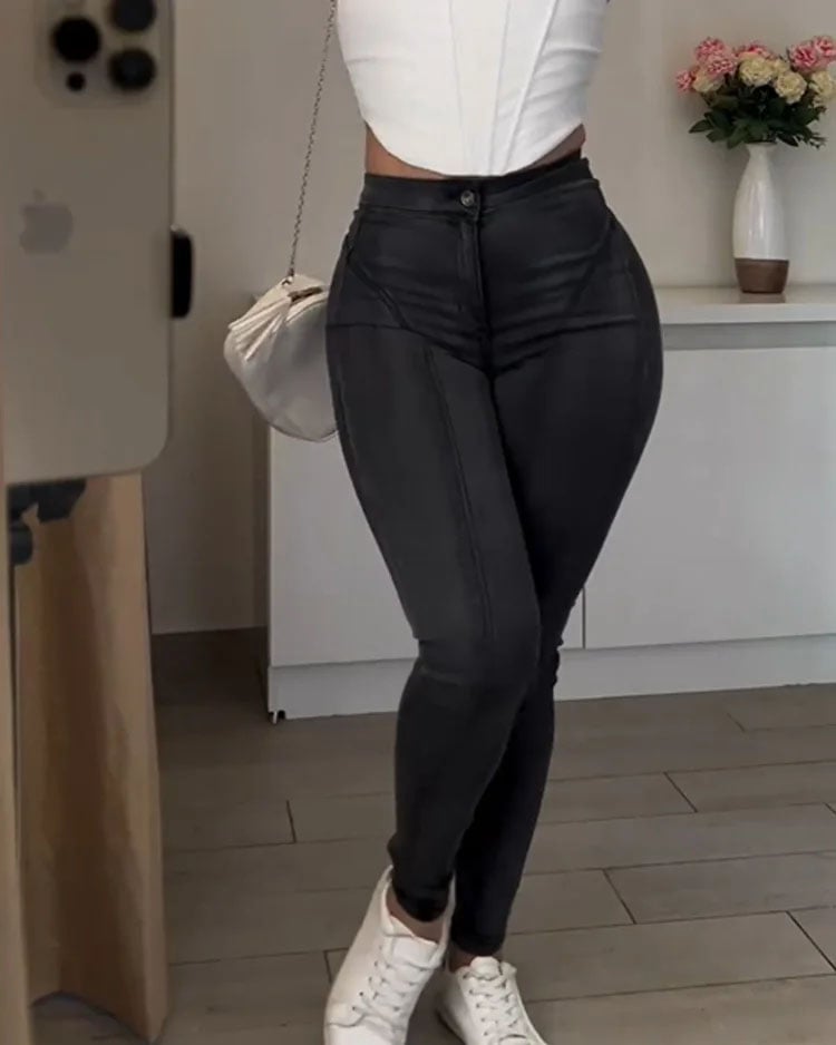 Naotstore - Curve-Shaped Stretch Skinny Jeans