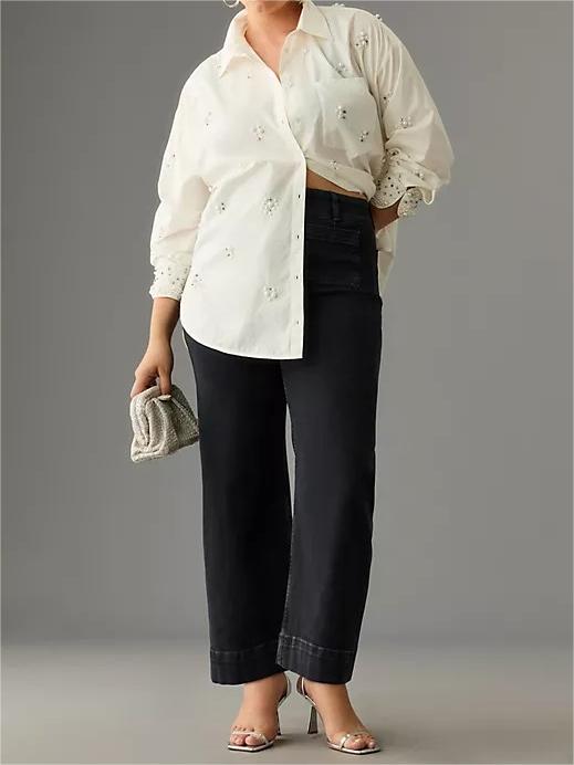 š„Last day! š„Special sale - Tummy Control Cropped Wide-Leg Jeans - naotstore