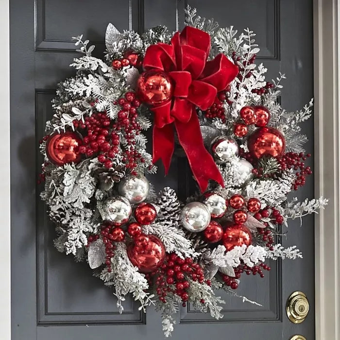 Naotstore - The Cordless Prelit Red And White Holiday Trim