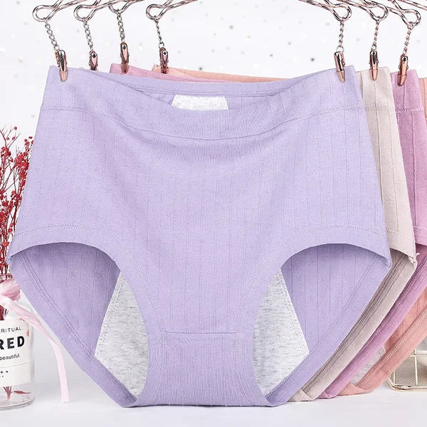 💥Buy 1 get 2 free - High-waisted large-size pure cotton antibacterial and leak-proof physiological underwear - naotstore