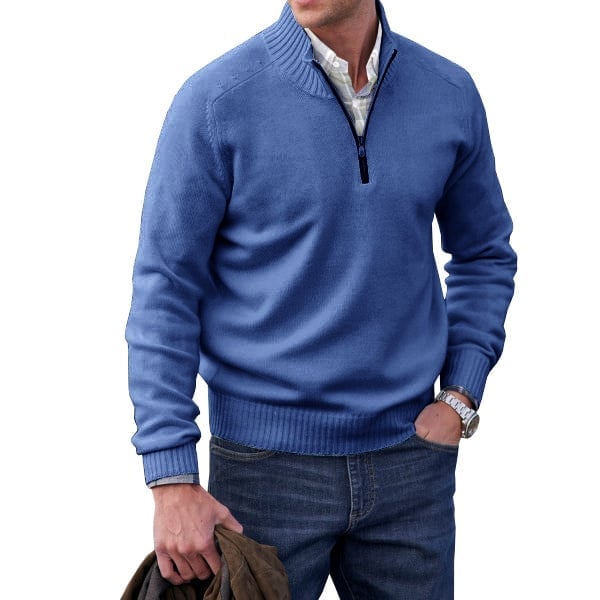 Naotstore - Men's Cashmere Zipper Basic Sweater