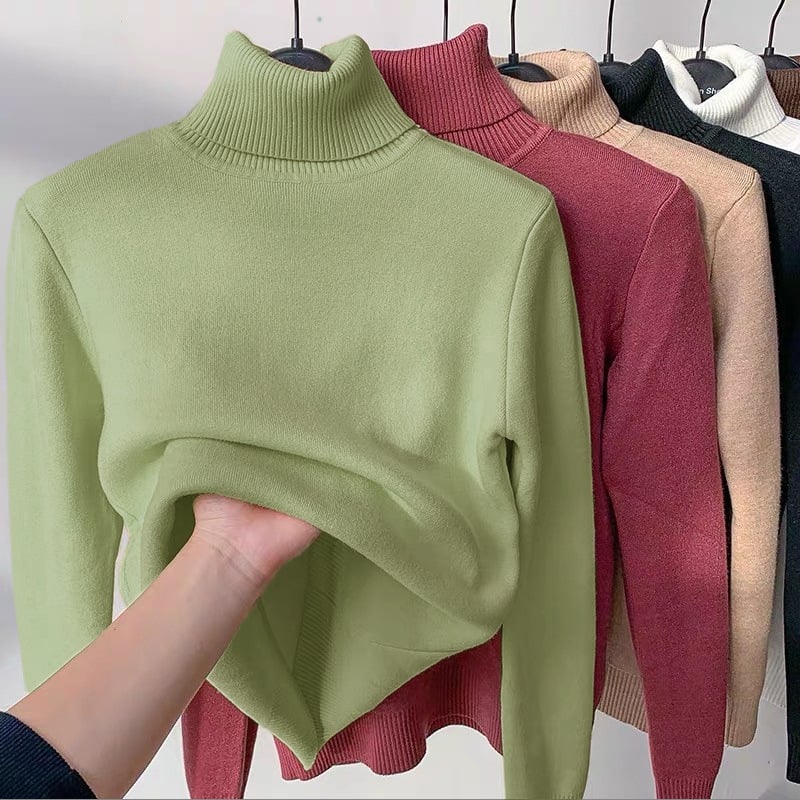 Naotstore - Cozy Women's Turtleneck Fleece Pullover Sweater
