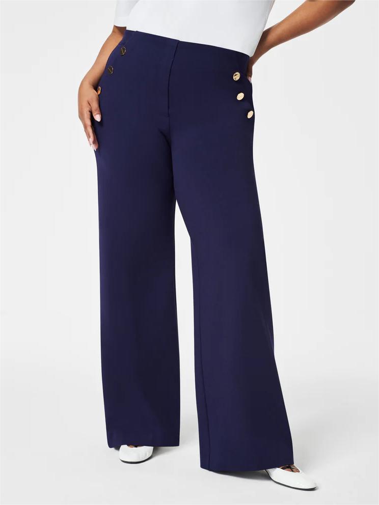 š¤£Last day! š„Special sale - Tummy Control Button Wide Leg Pant - naotstore