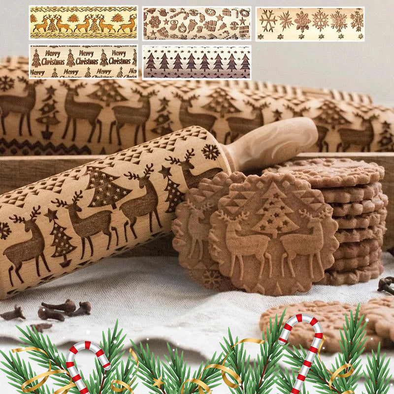 Naotstore - Christmas Wooden Rolling Pins
