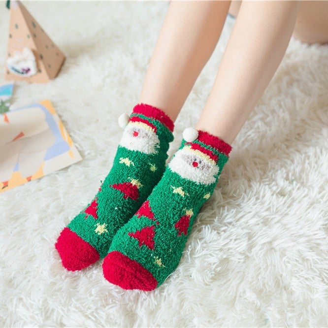 Naotstore - Cute Christmas Style Thickened Warm Socks