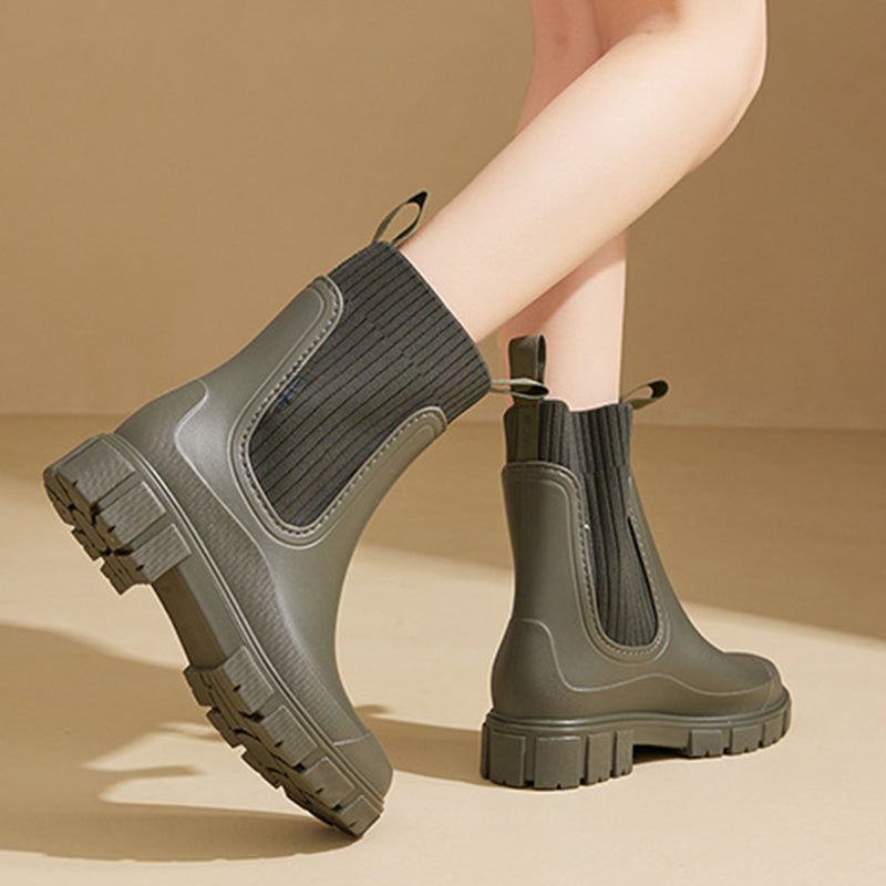 Naotstore - Waterproof Non-Slip Thick Sole Mid-Calf Boots