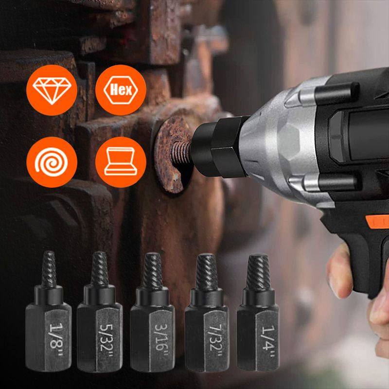 💥🔥Hottest products this month - 5pcs Screw and Bolt Extractor Set - naotstore
