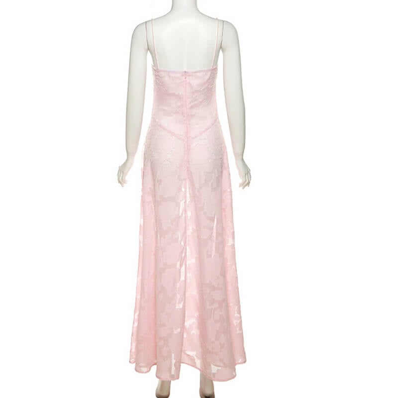 Naotstore - Fishbone halter dress crushed flower dress