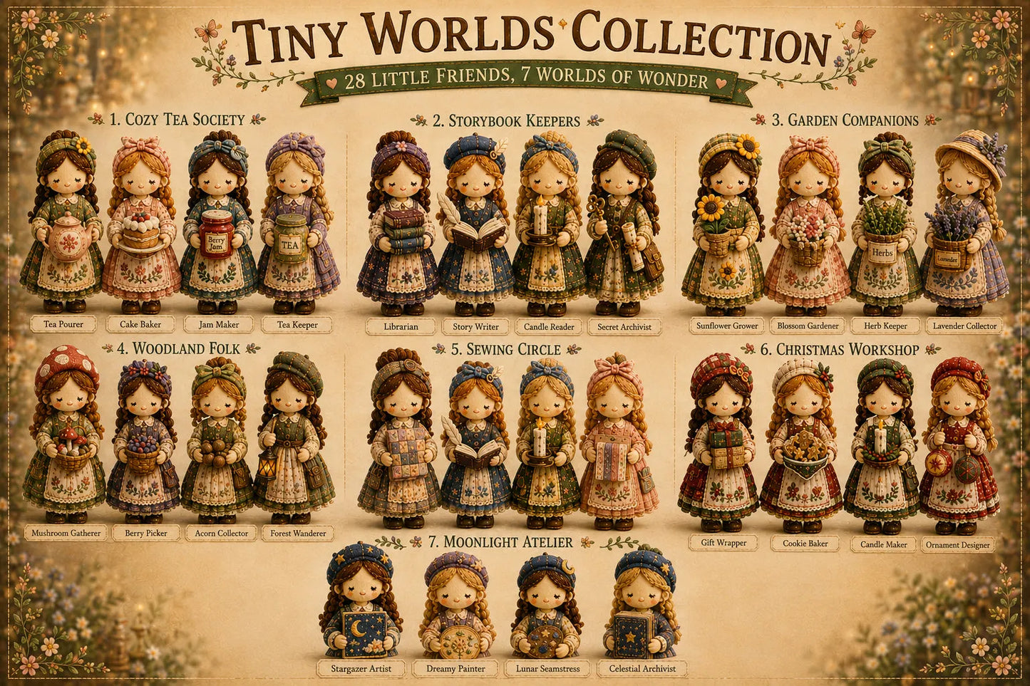 🧵👧Tiny Worlds Patchwork DIY Kit – Cute Mini Fabric Scene Craft Set