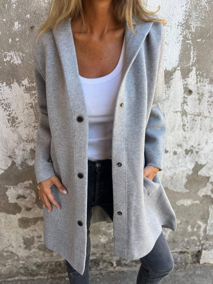 Naotstore - Casual Single Breasted Hooded Jacket