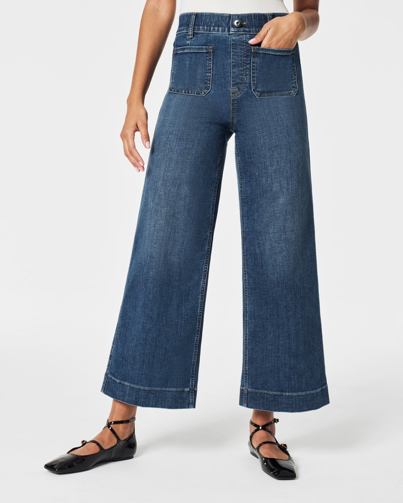 š„Last day! š„Special sale - Tummy Control Cropped Wide-Leg Jeans - naotstore