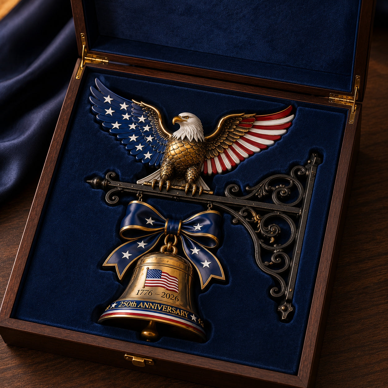 šš¦
Spirit of Liberty Eagle Bell | 1776ā2026 America Semiquincentennial Decor