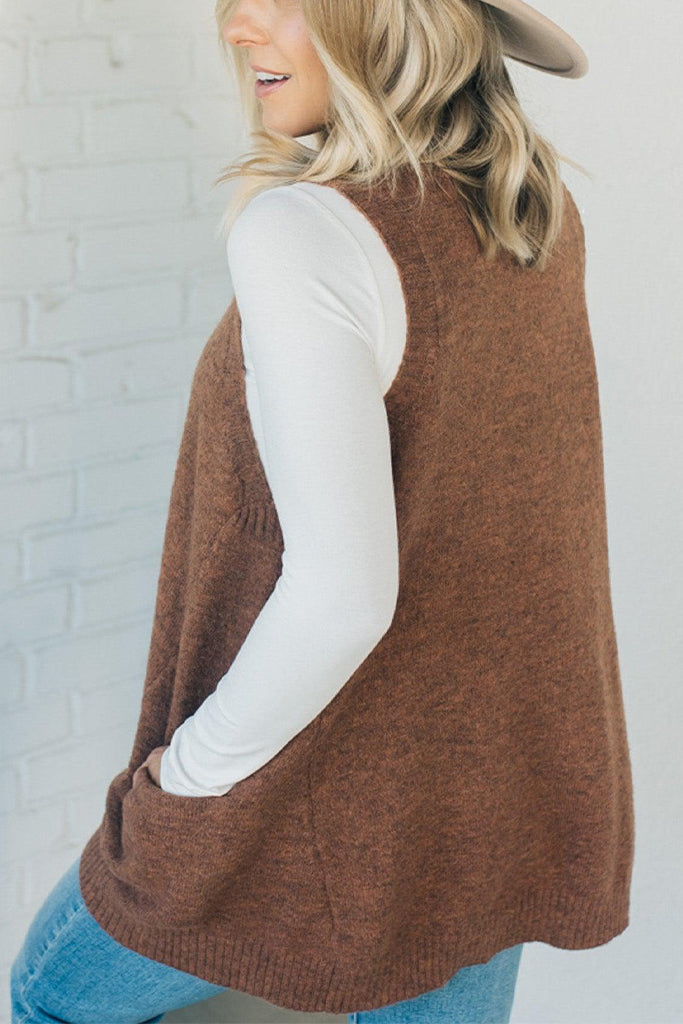 Naotstore - Cozy Pocket Sweater Vest