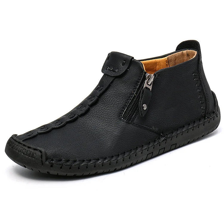 Naotstore - Men's Shoes new large size zipper outdoor leisure hand-sewn tooling boots