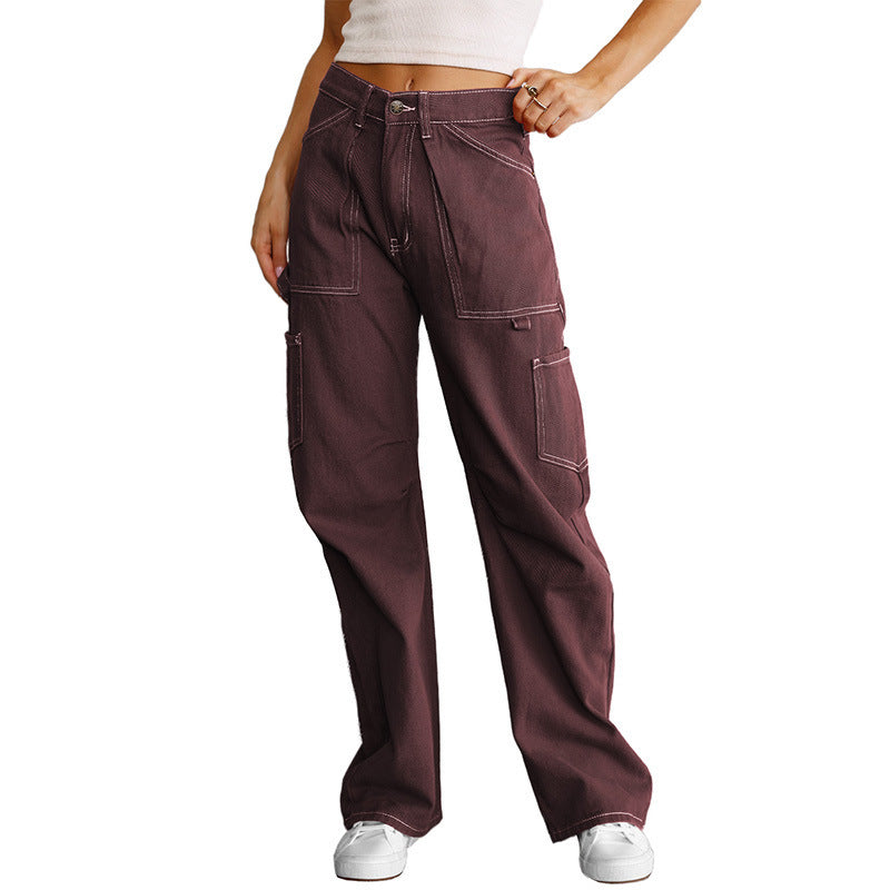 Naotstore - Baggy Drop Rise Cargo Jeans