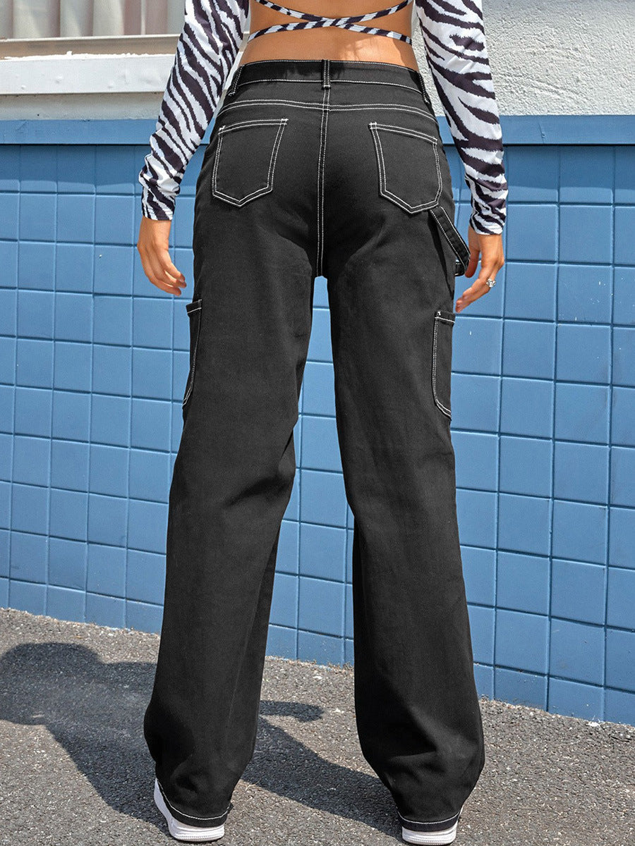 Naotstore - Baggy Drop Rise Cargo Jeans