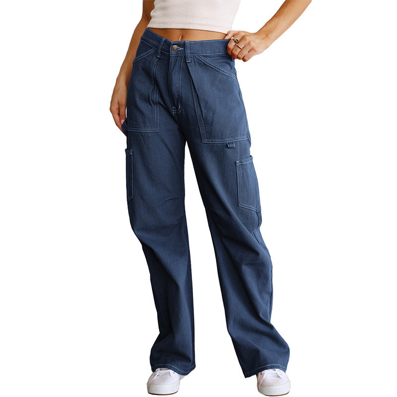 Naotstore - Baggy Drop Rise Cargo Jeans