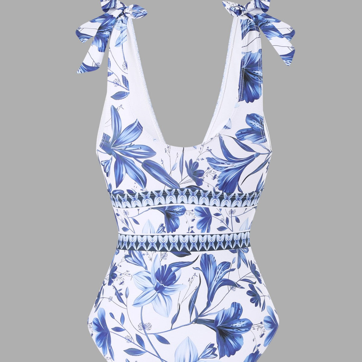🎉🔥LAST DAY 55% OFF🔥blue and white porcelain swimsuit wrap skirt suits
