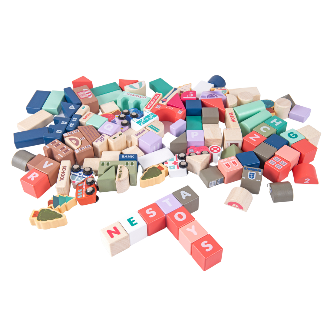 Naotstore - Wooden City Building Blocks Set