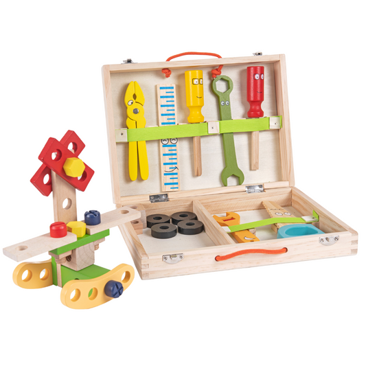 Naotstore - Wooden Tool Kit Set with Tool Box