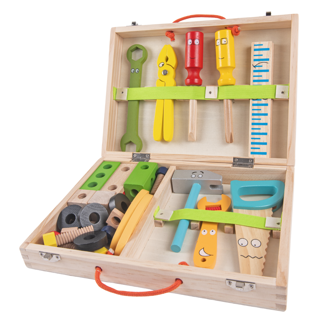 Naotstore - Wooden Tool Kit Set with Tool Box