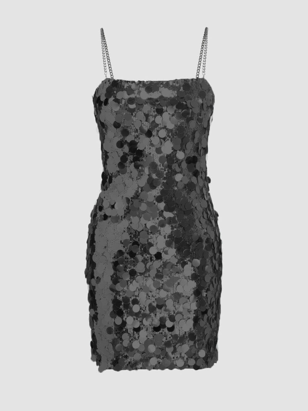 Naotstore - Chain Sequined Irregular Dress