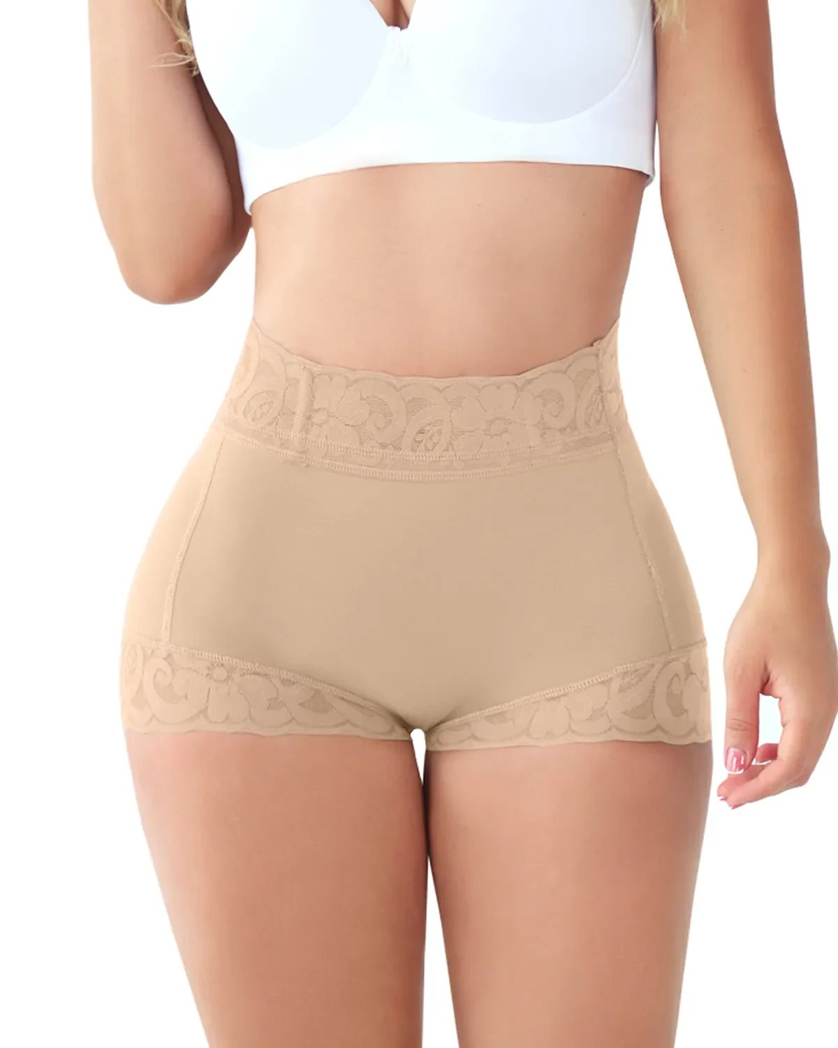 Naotstore - Women Lace Classic Daily Wear Body Shaper Butt Lifter Panty Smoothing Brief