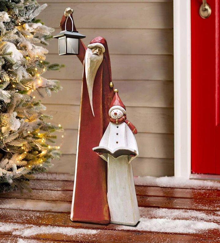 Naotstore - Santa And Snowman Sculpture