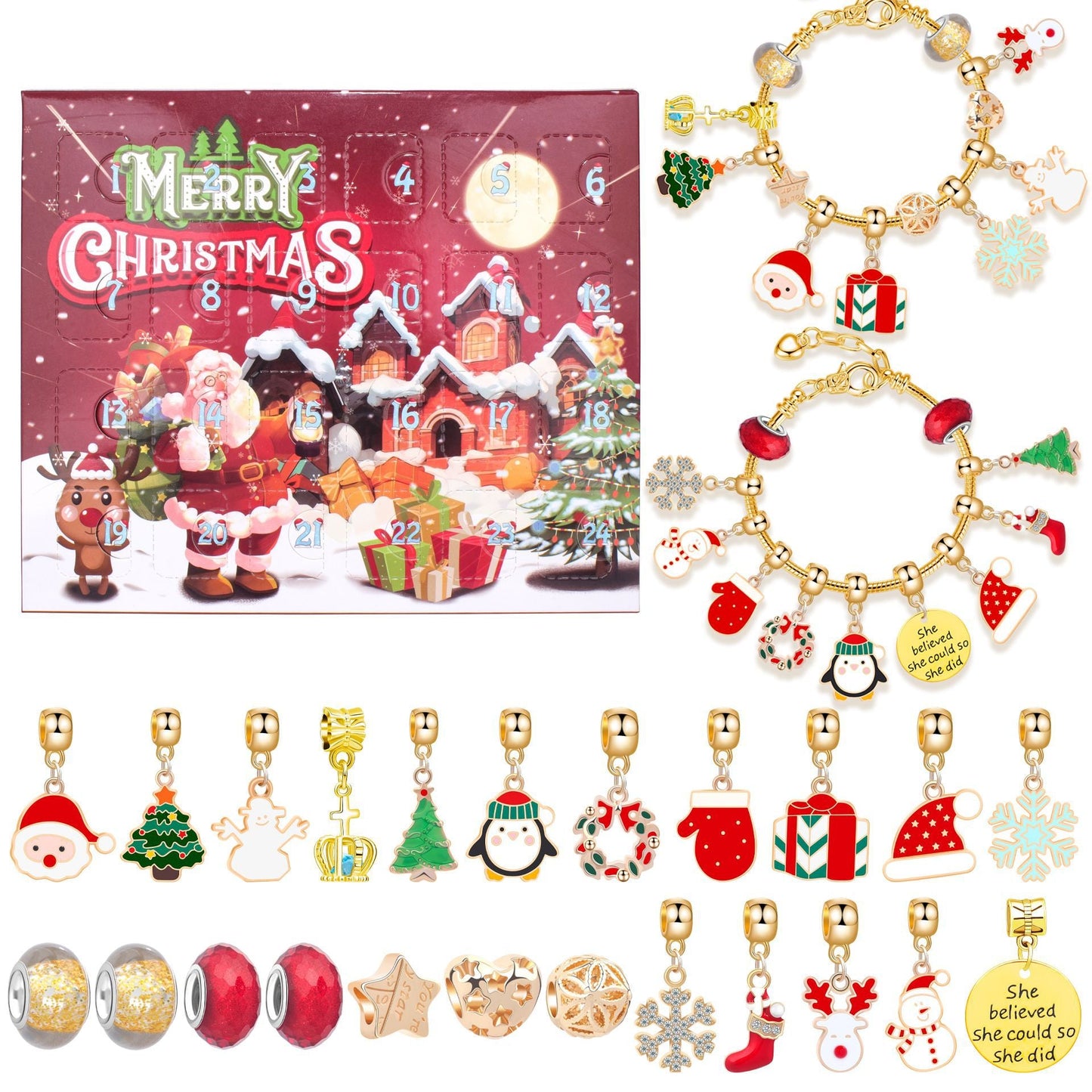 Naotstore - diy christmas advent calendar bracelets set