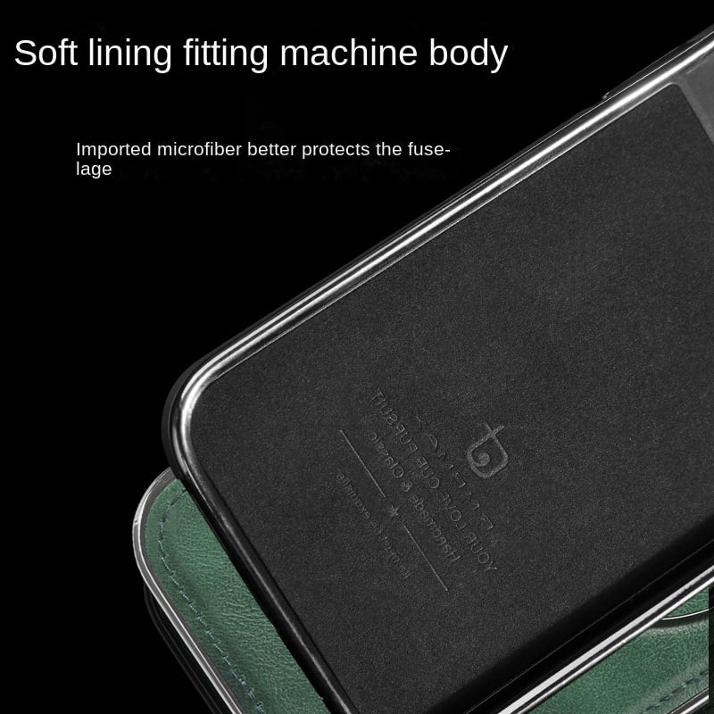 Naotstore - Luxury Leather Invisible Stand iPhone Case