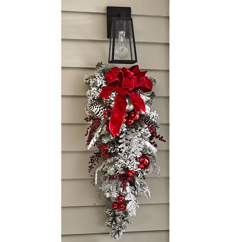 Naotstore - The Cordless Prelit Red And White Holiday Trim