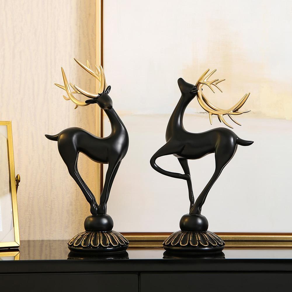 🔥Special products this week - Handmade Golden Deer Animal Figurine - naotstore