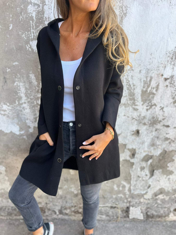Naotstore - Casual Single Breasted Hooded Jacket