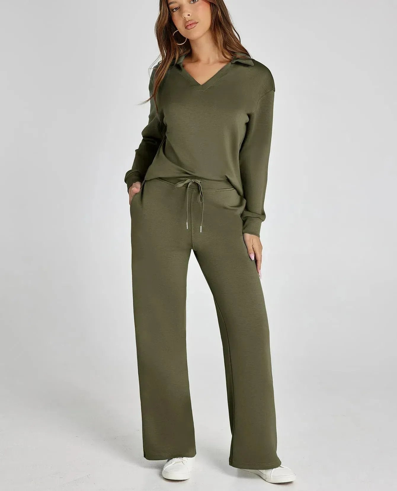 Naotstore - Casual Long Sleeve Sweatsuits Sets
