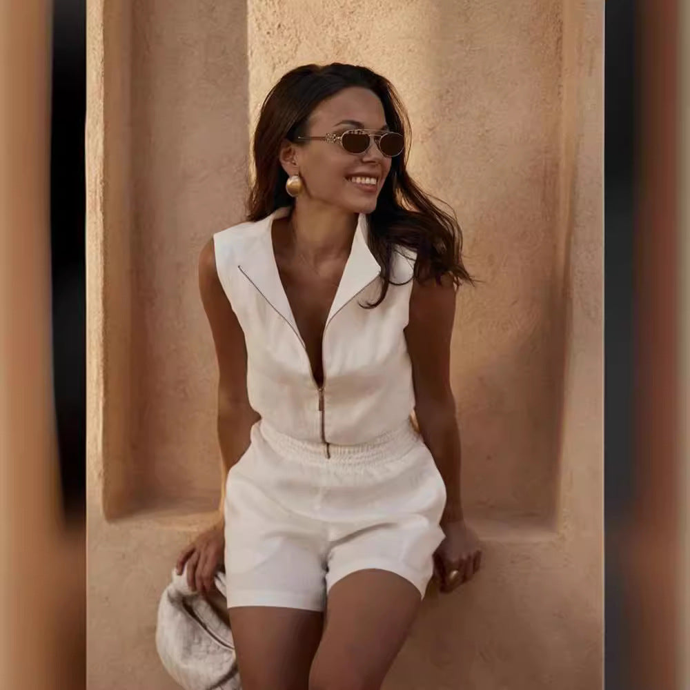 Naotstore - Summer Temperament Sleeveless Jumpsuit