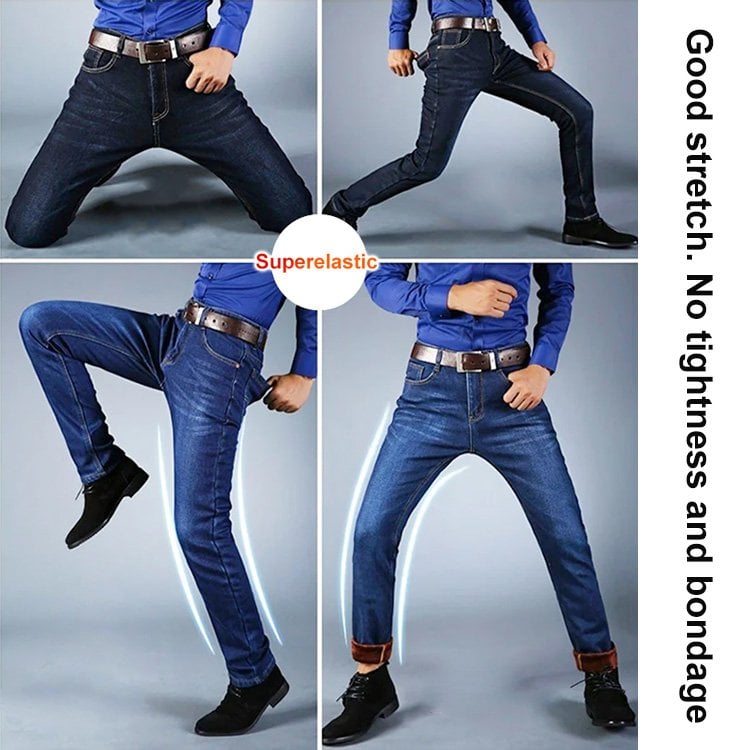 Naotstore - Male Loose Stretchy Denim Straight Pants