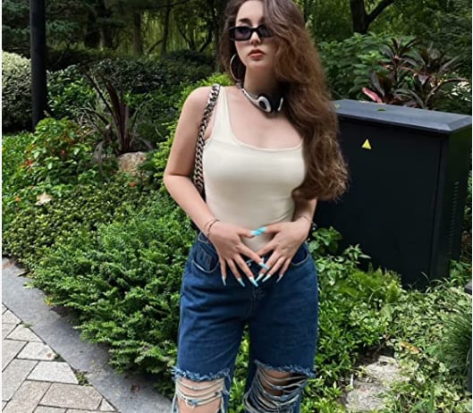 Naotstore - U-neck sleeveless tank top bodysuits