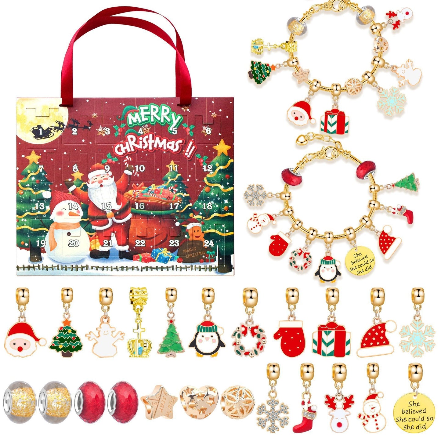 Naotstore - diy christmas advent calendar bracelets set