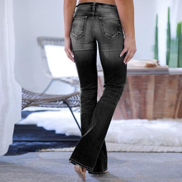 Naotstore - 70s Stretch Hip Hugger Street Style Bootcut Jeans