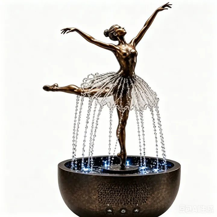 💥Hot Selling 💃🩰Elegant Ballet Dancer Desktop Fountain