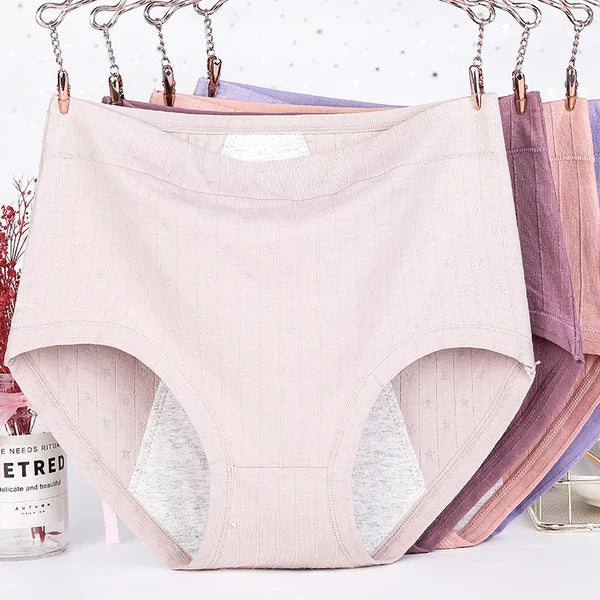 💥Buy 1 get 2 free - High-waisted large-size pure cotton antibacterial and leak-proof physiological underwear - naotstore