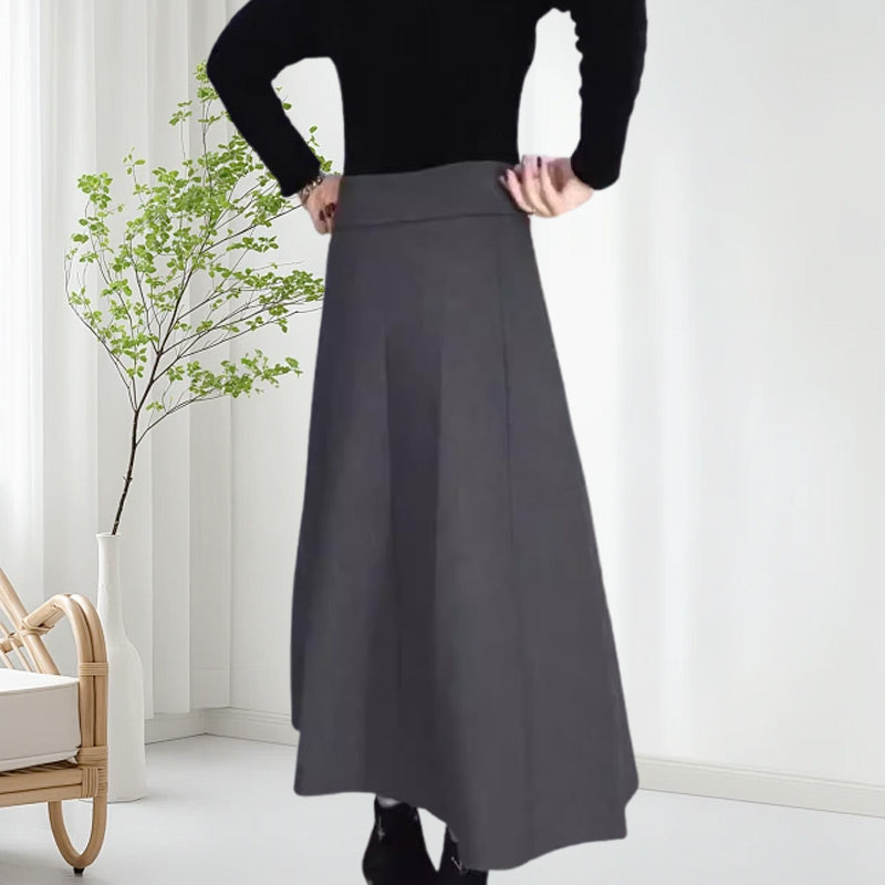 Naotstore - Women’s Elastic High Waisted Thick Long Skirt