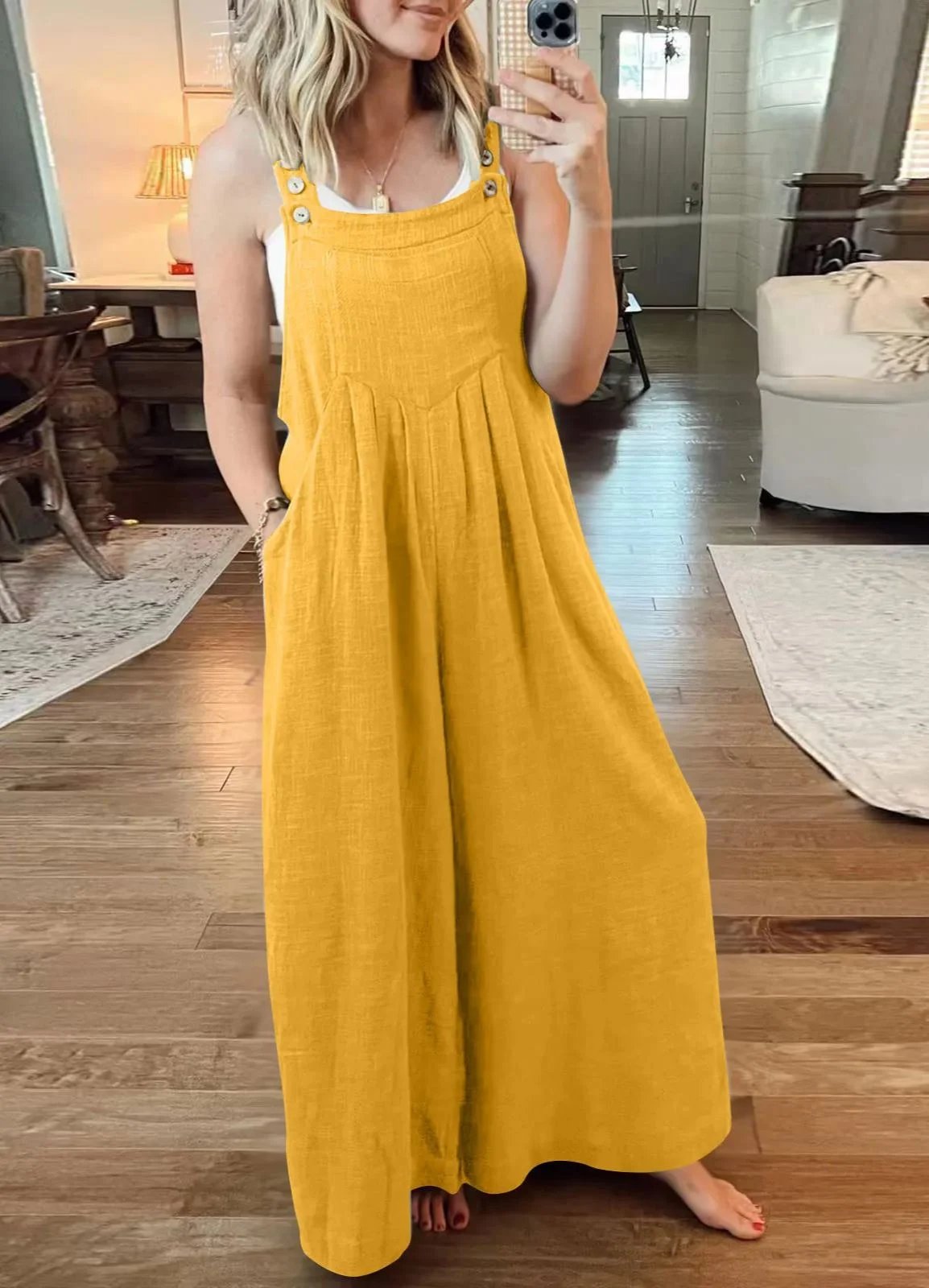 Naotstore - SALE PLUS SIZE WIDE LEG OVERALLS JUMPSUIT