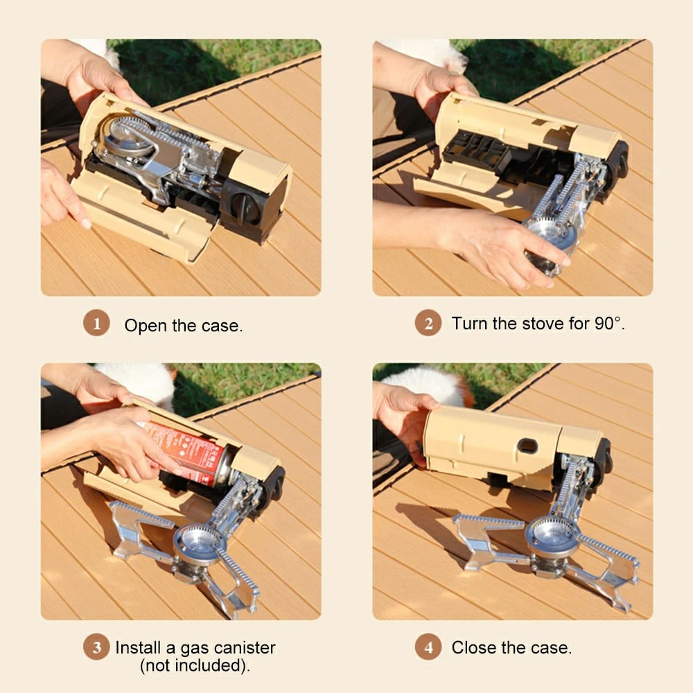 Naotstore - Compact Folding Spyder Camping Gas Stove