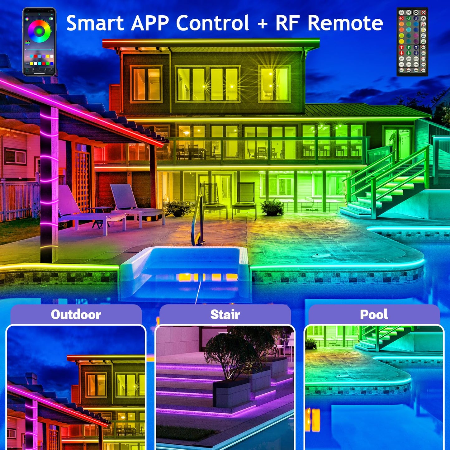 Naotstore - Smart Rainbow LED Permanent Outdoor Light